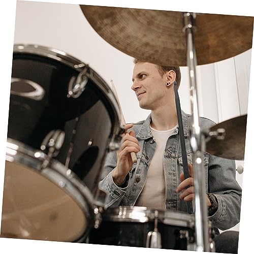 Par de baquetas negras con grip para batería y percusión miniatura 7