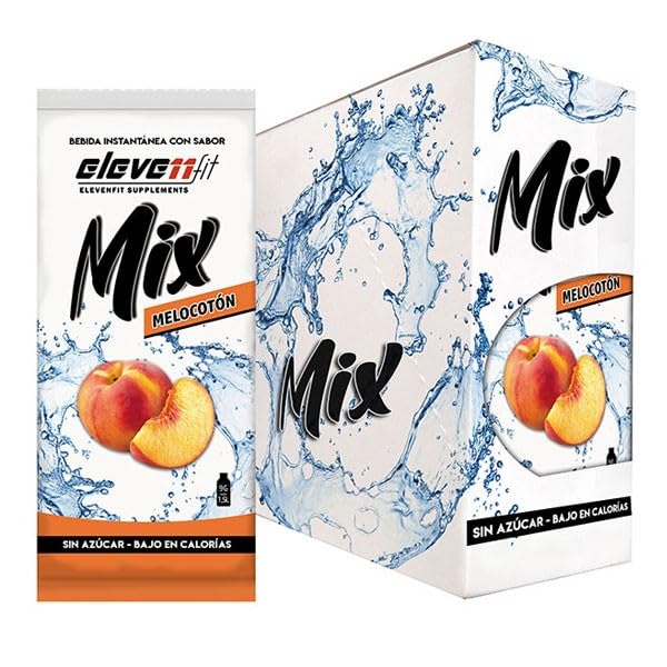 Eleven Fit Mix Instantáneo Sabor Melocotón 1.5L Sin Azúcar Baja Calorías Caja 24 Sobres