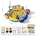 ORANGE OCEAN 66 PCS Magnetic Fishing Game for Kids Toddlers Boys Ages 3-5 4-6, Kid Magnetic Fishing Toys with 360° Rotation & Sound, Birthday Toys Gifts for 3 4 5 6 Year Old Boys Kids, 1-8 Players