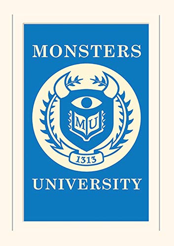 Pyramid International Monsters University (Emblem) -Mounted Print Memorabilia 30 x 40cm, Paper, Multicoloured, 30 x 40 x 1.3 cm