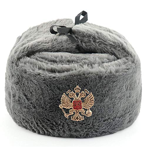 Chapka homme Russie ushanka doublée polaire avec protège-oreilles rabattables pour grand froid