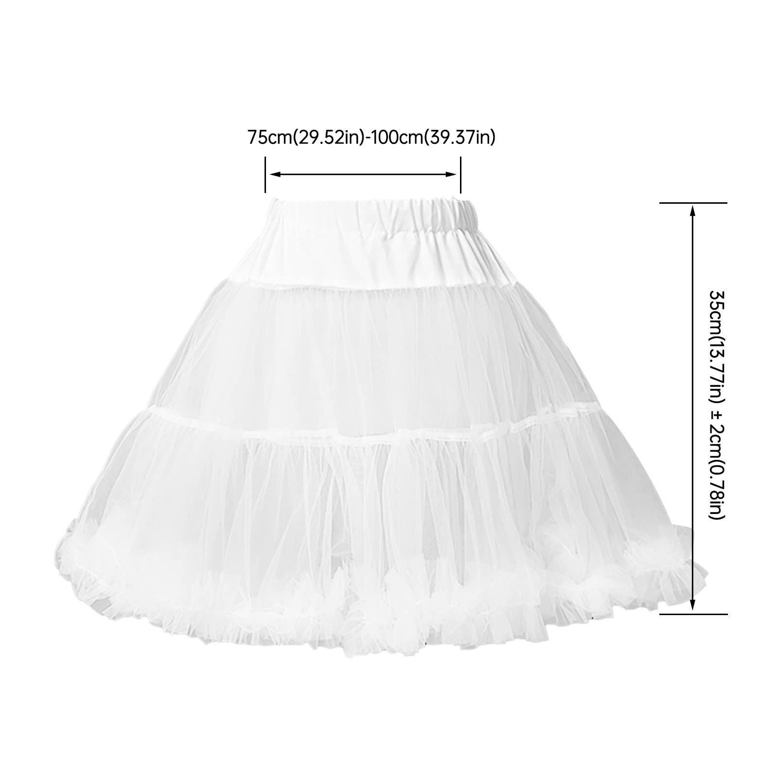 Spódnica tutu damska w stylu lat 80., krótka, klasyczna, mini spódniczka, elastyczna, wysoka talia, halka, retro, jednokolorowa, odświętna spódnica na karnawał, na wesele, imprezę, do tańca