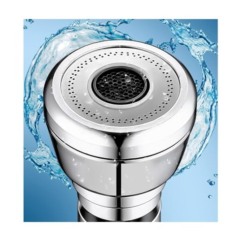 Image of Kitchen Faucet Aerator - 360 Rotatable, 3 Flow Modes, Anti-Splash, Water Saving Sink Faucet (Big+Medium-Both, 2)