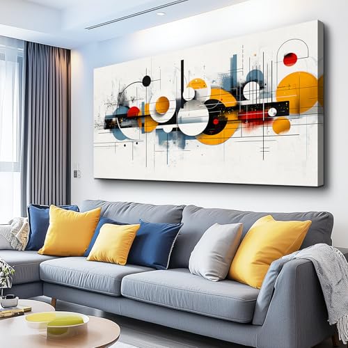 FUHAIHUA Large Wall Decor For Living Room Canvas Wall Art For Office Wall Decorations For Bedroom Abstract Line Pictures Artwork Room Home Decor 24x48 In