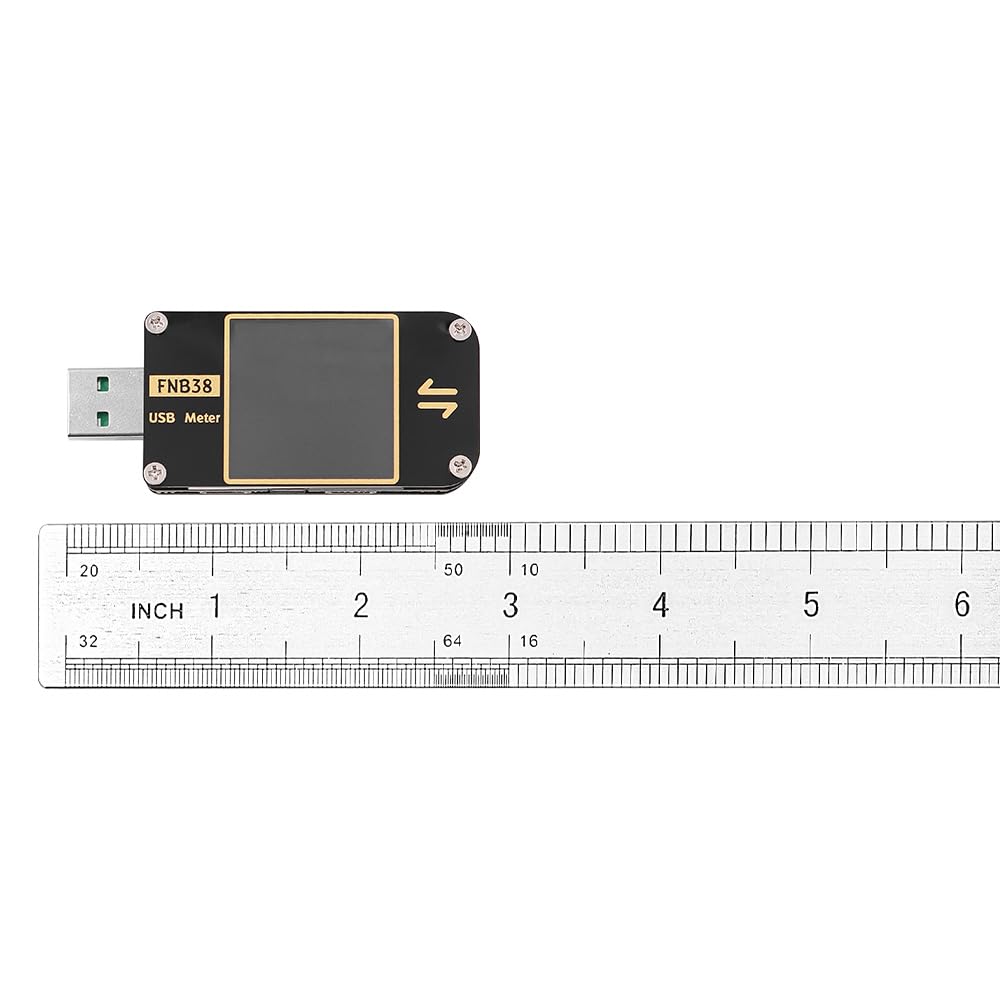 DollaTek FNB38 USB-Messgeräte, Multimeter, Strom- und Spannungsmonitor, 4.44 Zoll IPS-Farb-LCD-Display, DC 4-24 V, 5 A, QC 2.0/3.0