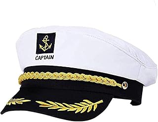 1pcs Captain Yacht Adults Hat Sailor Cap Adjustable Cosplay Cap Party Accessory for Men and Women