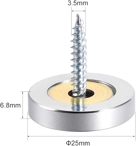 Miniatura 16 de uxcell Tornillos de espejo decorativos tapa tapa clavos acero inoxidable pulido 0.787 in 8pcs Tono plata,Oro,https:/ www.Yaxa/dp/undefined