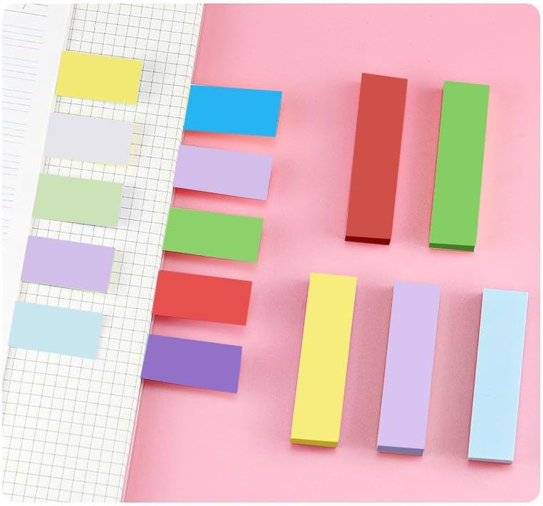 550 folhas de notas adesivas com abas coloridas para escritório, marcadores de página removíveis 550 folhas de notas adesivas com abas coloridas para escritório, marcadores de página removíveis