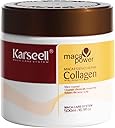 Karseell Collagen Hair Treatment Deep Repair Conditioning Argan Oil Collagen Hair Mask Essence for Dry Damaged Hair All Hair Types 16.90 oz 500ml