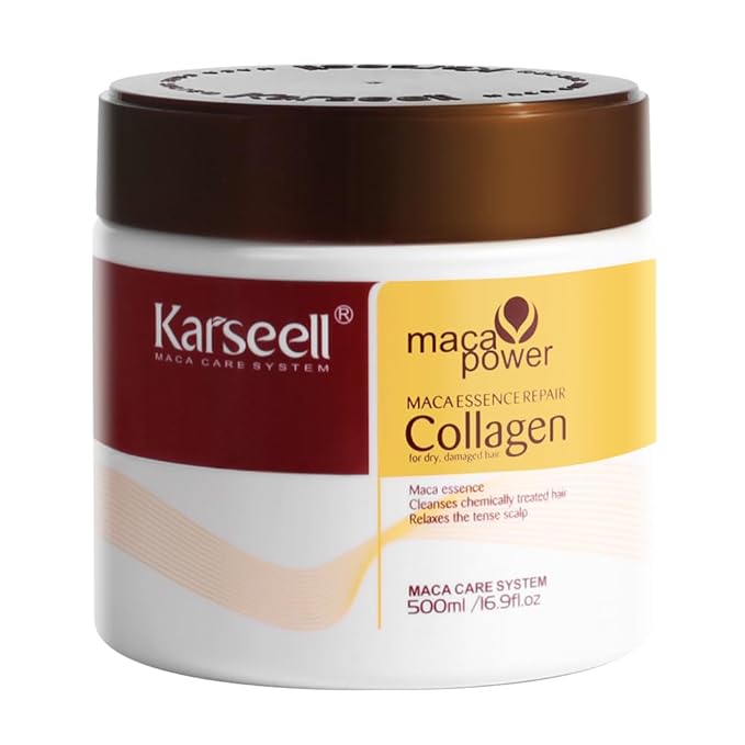 Karseell Collagen Hair Treatment Deep Repair Conditioning Argan Oil Collagen Hair Mask Essence for Dry Damaged Hair All Hair Types 16.90 oz 500ml          
