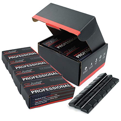 CKAuto 4 Boxes, 504 Pcs, 1/2oz, 0.5oz, Black, Adhesive Stick on Wheel Weights, 63oz/Box, US Quality by CKAuto - Used condition - US$63.15