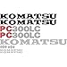 Komatsu PC300LC Excavator Decal Set