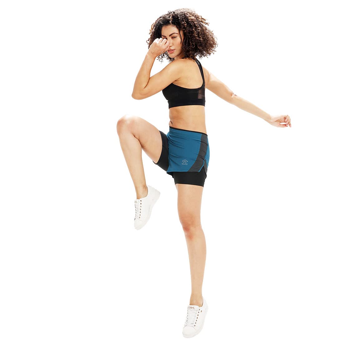 SHREY PRO Double Layer Shorts Girls-Dark Teal-L - Image 6 thumbnail