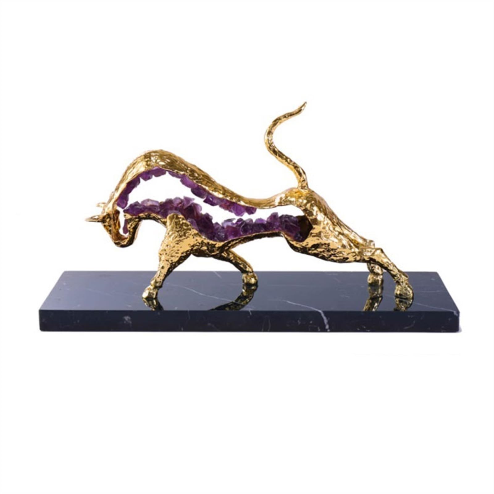 Skulptur Luxus Kristall Kuh Skulptur Schreibtisch Oberfläche Sternzeichen Kuh Glück Feng Shui Ornamente Kunsthandwerk Kabinettdekorationen