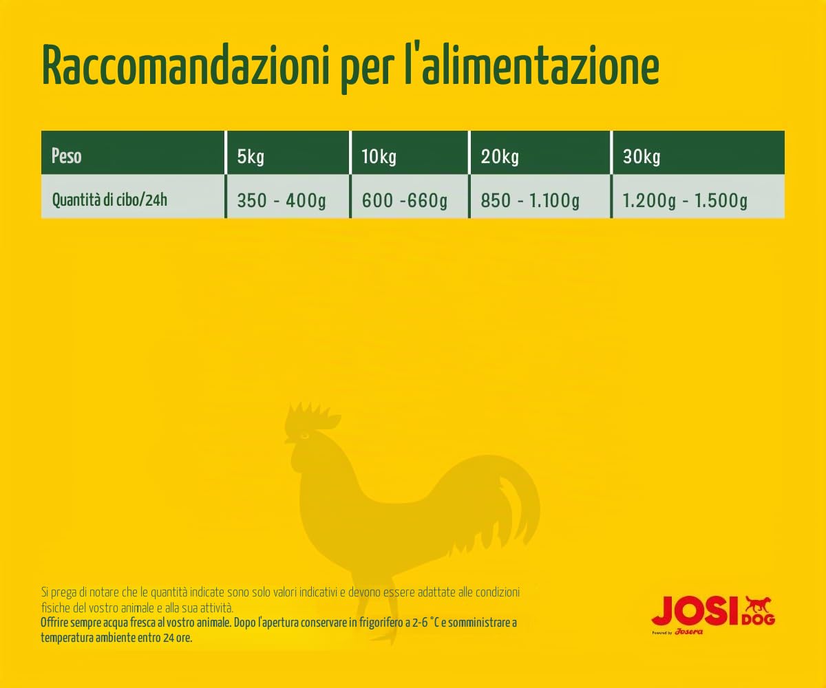 JosiDog Pollo in salsa (12 x 415 g) | Alimento fine per cani con pollo in salsa con vitamina D3 ed E | Alimento umido di alta qualità per cani adulti | Alimentato da JOSERA | Confezione da 12