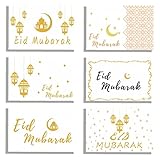 Die Gruß-Ramadan-Karten sind etwa 15 x 20 cm / 5,91x 7,87 Zoll im gefalteten Zustand, ordnungsgemäß in Größe, leicht zu falten in wünschenswerten Formen, bequem in Umschläge und andere Einladungskarten