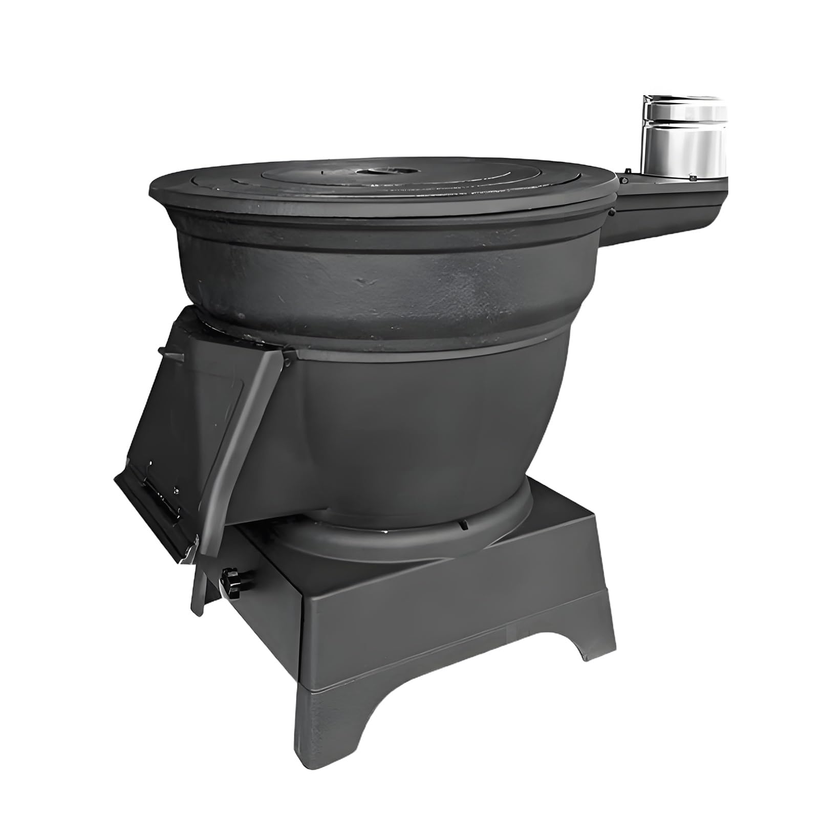 Stufa a legna in ghisa ispessita, riscaldamento a doppio scopo, stufa da campeggio portatile resistente alle alte temperature, per uso interno ed esterno