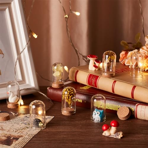 Image of BENECREAT 32 Pack 15ml Glass Jars Bottles Decoration Bottles with Cork Stoppers for Party Favors, Arts, Small Projects and DIY Decorations