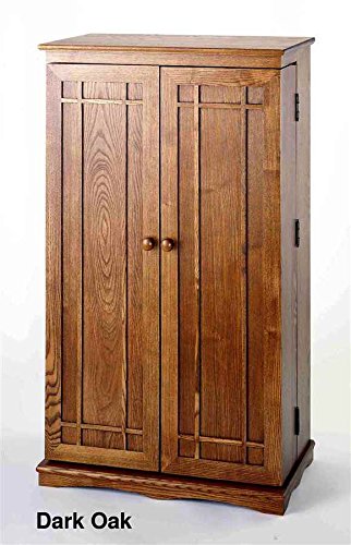 Amazon.com: Leslie Dame Solid Oak Multimedia Storage Cabinet with