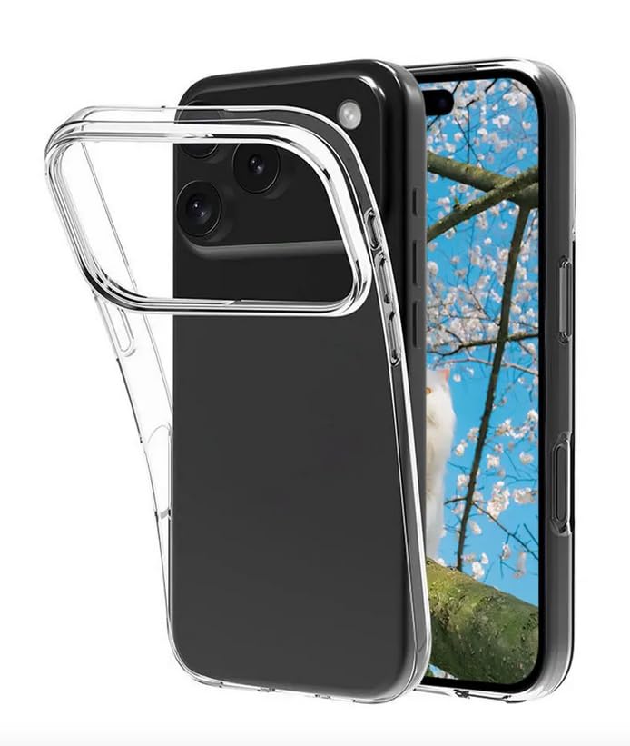 Funda Carcasa Gel Transparente para iPhone 17 Pro MAX, Ultra Fina 0,33mm, Silicona TPU de Alta Resistencia y Flexibilidad FGTR