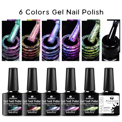 Set de 7 esmaltes de uñas gel efecto ojo de gato miniatura 6