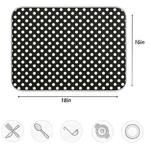 Zzwwr MG62579383P523C558S1113 Sweet Cute Polka Dot Absorbent Dish Drying Mat thumb #3