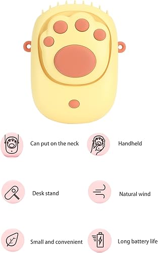 Miniatura 2 de Pilipane Ventilador de escritorio USB, mini ventilador portátil, ventilador de enfriamiento de mesa de escritorio portátil de 3 velocidades, bonito
