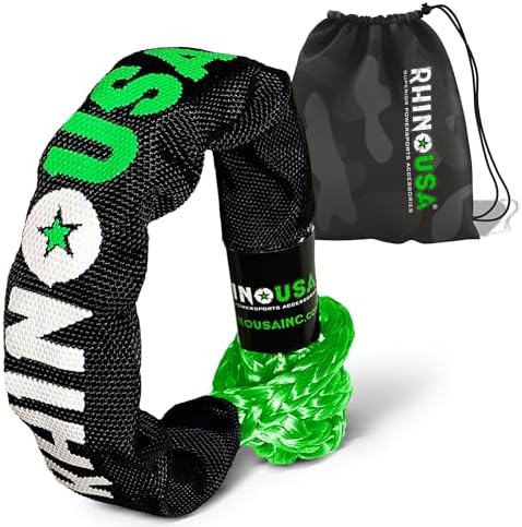 Rhino USA Synthetic Soft Shackle Rope (1-Pack) - 44,050lb Offroad Recovery