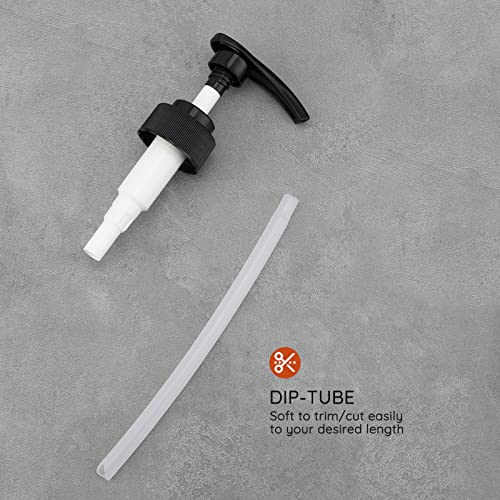 Image of Segbeauty Lotion Dispenser Pump Head, 3 Pack Shower Bottle Pump Replacement, Plastic Tube Pump Top Set Fits Bottle Neck 1.2in Shampoo and Conditioner Dispenser Bathroom Kitchen