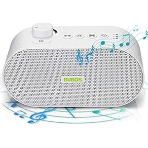 Bubos White Noise Machine, Sound Machine for Sleeping & Relaxing, 26 Non-Looping HiFi Smooth Sounds, 3 Auto-Off Timer, Portable, Sleep Therapy for Home, Office, Baby, Kid,Pets, USB or AC Powered