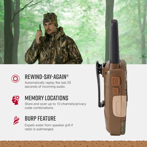 Image of Cobra ACXT1035R FLT Waterproof Walkie Talkies - Rechargeable, Floats, 22 Channels, Long Range 37-Mile Two-Way Radio Set (2-Pack)