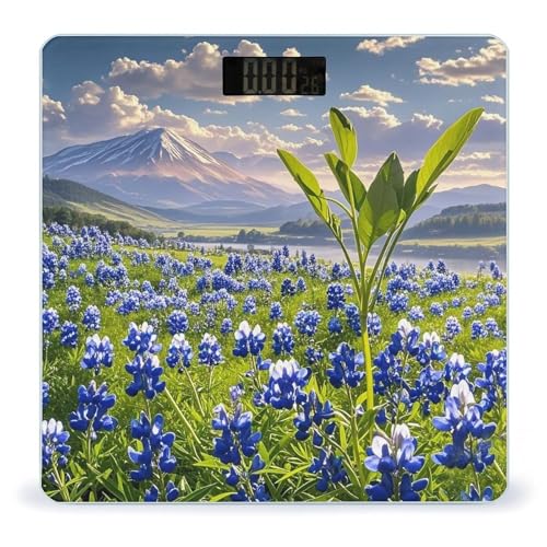 Balanza digital para baño con vidrio templado y pantalla LCD miniatura 1