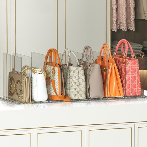Luziyun 8 StüCk Taschen Aufbewahrung Organizer Verstellbare Regalteiler Handtaschen Aufbewahrung Regaltrenner Taschen Organizer Schrank, Shelf Dividers For Closet Organization