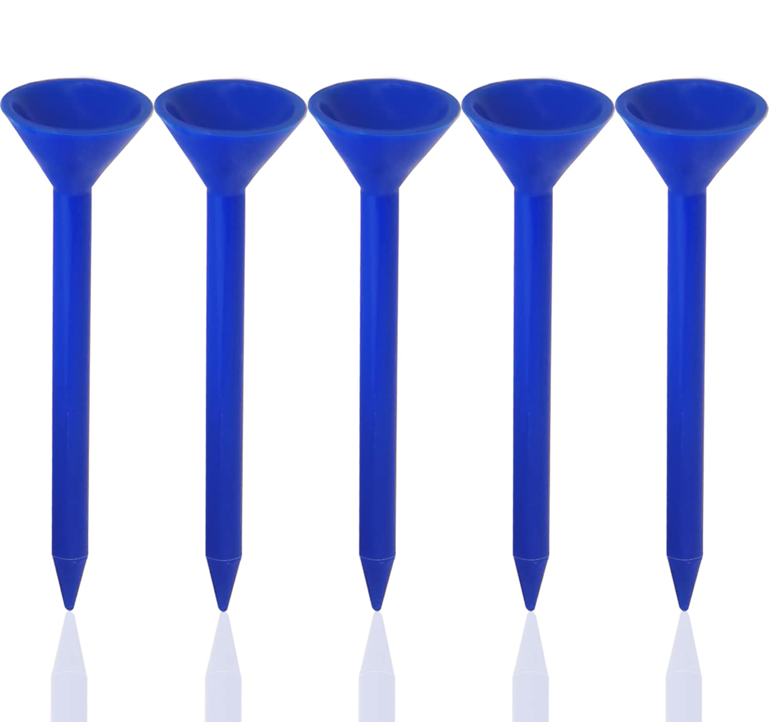 Adhere Golf tees,50pcs Plastic Golf tees Near Unbreakable 3-1/4 inch Long tee 20mm Wide Head Reduce Side Spin and Friction