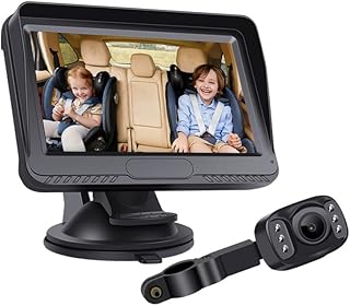 ASVEGE 5 Inch Monitor Baby Car Camera 1080P HD Night Vision