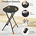 TAVR Furniture Portable Folding Chair with Handle, Heavy Duty Round Fold Stool Chair with 500lbs Capacity for Adults, 18 Inch Foldable Stool for Dorm, Kitchen, Vanity, Church and Outdoor use