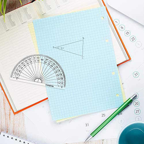 Coopay 24 Pack Plastic Protractors Clear Protractor Student Math Protractor Set 180 Degrees For Angle Measurement, 4 Inches #TOP5