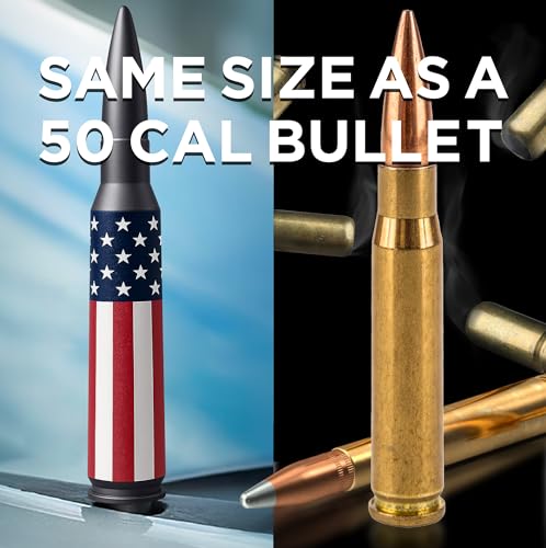 Image of EcoAuto Antenna Replacement for Dodge RAM & Ford F150 F250 F350 Super Duty Ford Raptor Bronco Trucks - Anti-Theft Design - Short Replacement Antenna 1990 - Current (American Flag)