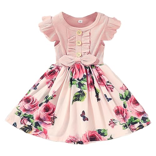 Image of Toddler Girls Tutu Dresses Cute Casual Short Sleeve Dress for Summer Daily Home School Party 2-8T