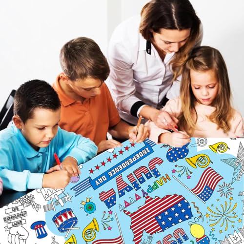 JUNQIU-US-4th-of-July-Coloring-Table-Cloth-for-Kids-72-31Inch-Patriotic-Tablecloth-Independence-Day-Giant-Coloring-Poster-Patriotic-Party-Decoration JUNQIU US 4th of July Coloring Table Cloth for Kids 72 31Inch Patriotic Tablecloth Independence Day Giant Coloring Poster Patriotic Party Decoration