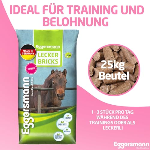 Eggersmann Lecker Bricks Himbeer für Pferde, 1-er Pack (1 x 25 kg)