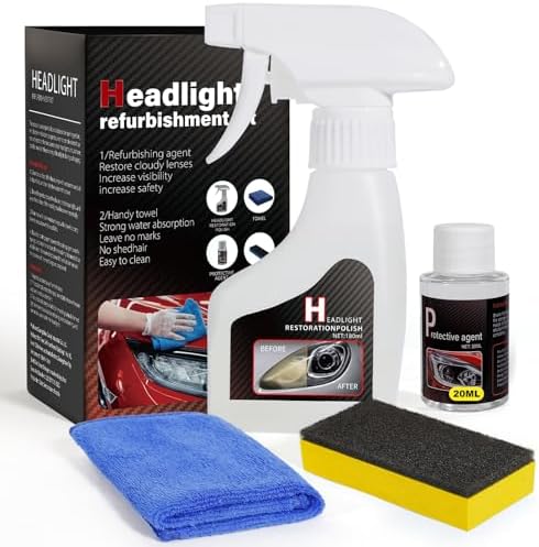 Advanced Car Headlight Restoration Kit: Erase Yellowing & Oxidati...