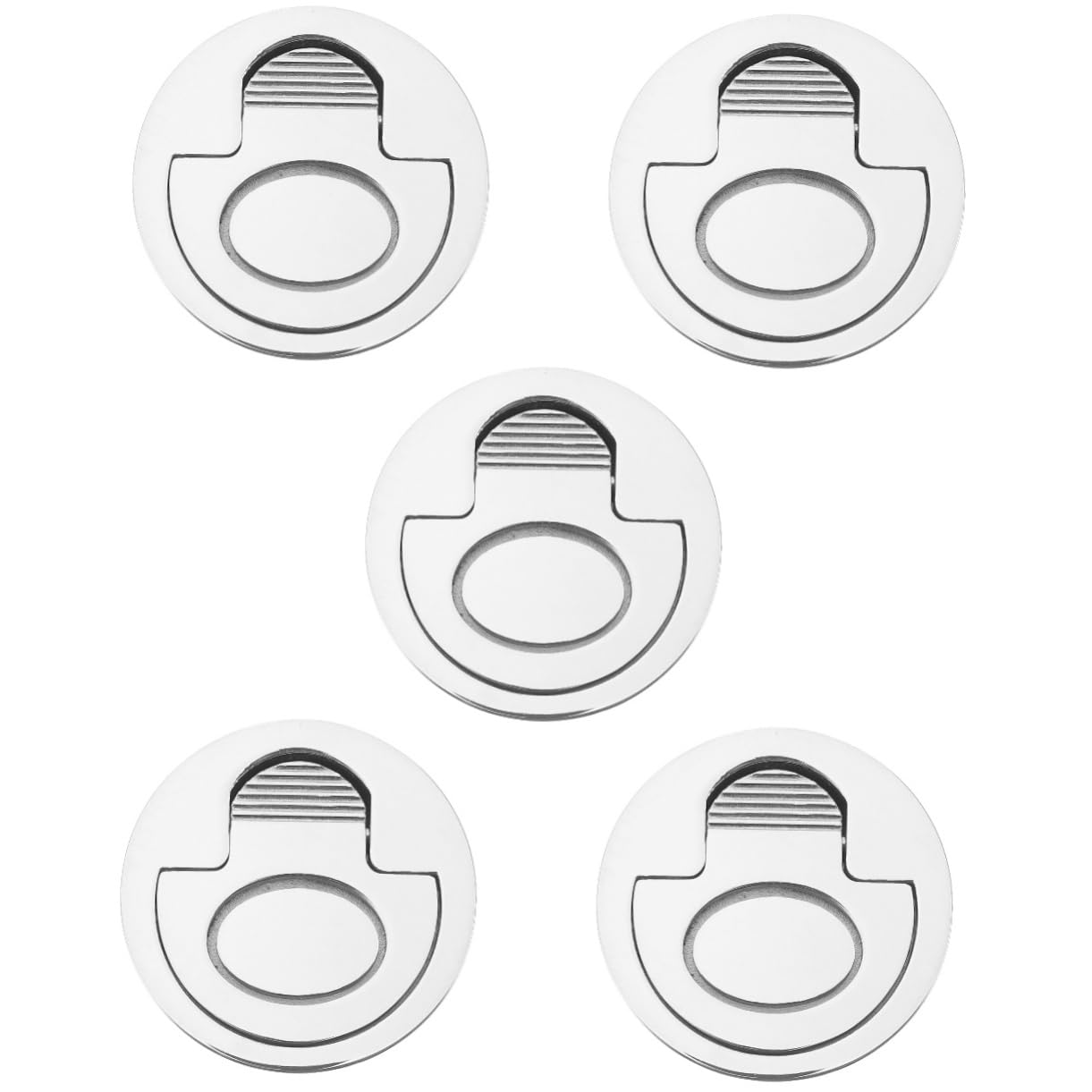 Yardwe3pcs Yacht Hardware Pull Tab Marine Ring Hatch Latch Boat Ring Hatch Pull Recessed Boat Latch Marine Recessed Handle Pull for Marine Handles Flush Pull Handle