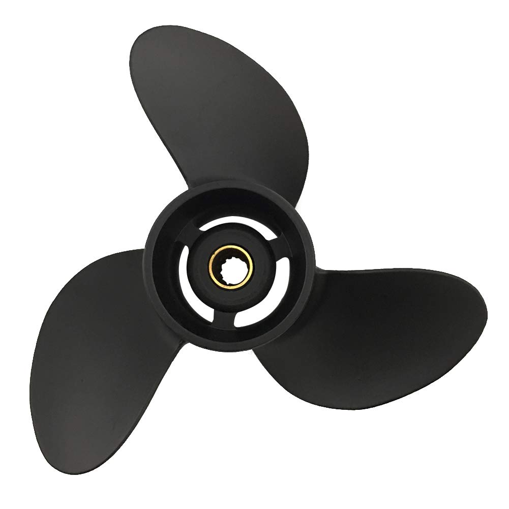 Yoofosun 3 Blade 4HP 5HP 6HP RH Prop Aluminum Outboard Propeller for Mercury Engine with 12 Tooth 7.8x7