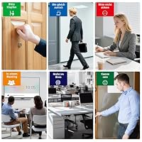 Türschild Büro - Bitte Nicht Stören, In Einem Meeting, Nicht Im Büro, Komm Rein, Bitte Klopfen, Bin Gleich Zurück - Türschilder Schilder Mit Schiebefunktion (6-optionen) – Ansicht 4