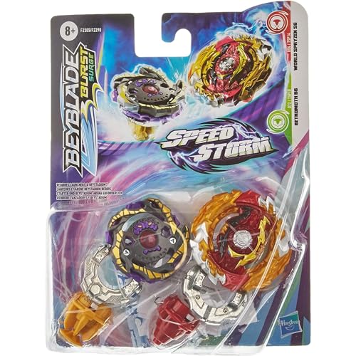 Hasbro Paquete Doble de giroscopio Beyblade Burst Surge Speedstorm, World Spryzen S6 y Betromoth B6 - Juguete de giroscopio de Batalla Multicolor 22 centímetros