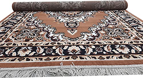 Image of Home Decore Acrylic Carpet for Your Living Room & Drawing Room Aywhere in Your Home (180X240 Gold Colour)- 6x8 Feet