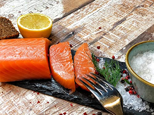 Räucherlachs Filet/mild geräuchert/leicht gesalzen/das edelste Stück vom Lachs/Für Feinschmecker/Gekühlter Versand/ca. 500g / Geräucherter Lachs