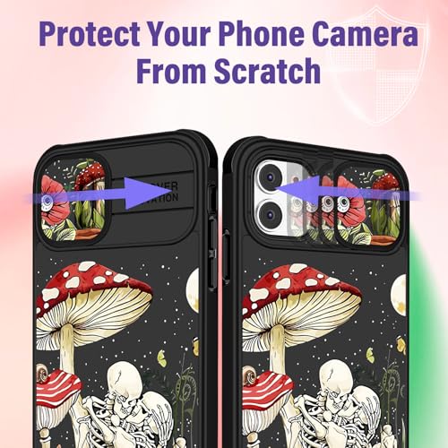 Image of Funermei (2in1 for iPhone 11 Case for Women Cute Girls Skull Phone Cover Skeleton Goth Fun Funny Spooky Horror Gothic Scary Unique Design with Camera Cover Funda for Apple for iPhone 11 Case