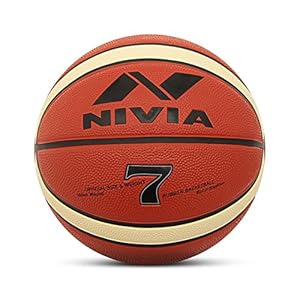 Nivia Engraver Basketball, Size 6 (Red) and Nivia Ball Pump Double Action